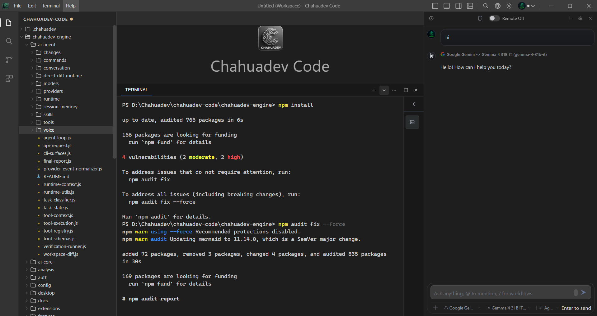 Chahuadev Code app preview